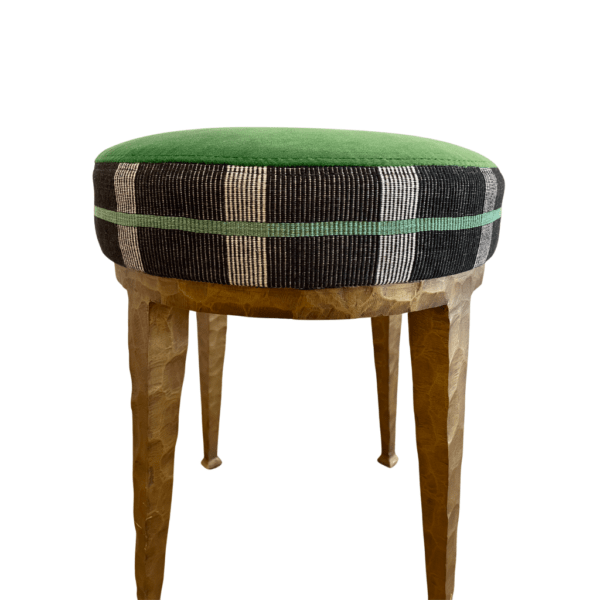 bradshaw designs furniture black, green, and white stool trim