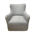grey swivel armchair overview
