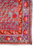 bradshaw designs red vintage khotan rug detail